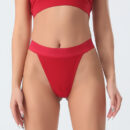 women's high waisted seamless side pure cotton thong, sexy european & american style (invisible design)
